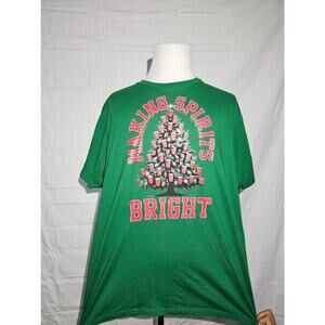 Vintage Making Spirits Bright Men's T-shirt Size 2XL